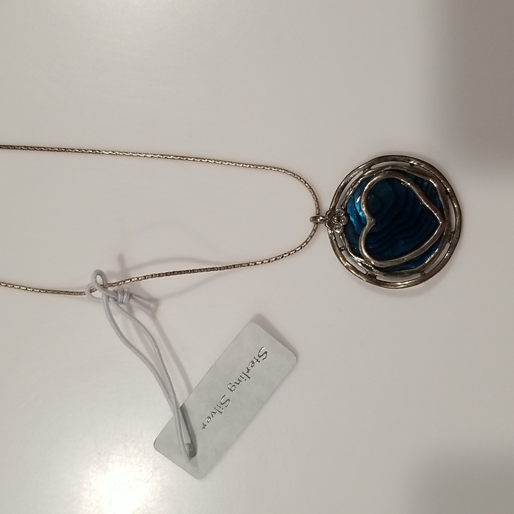 Shablool Sterling 925 Paua Shell Necklace